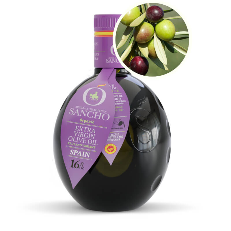 glass bottle of sancho organic variety